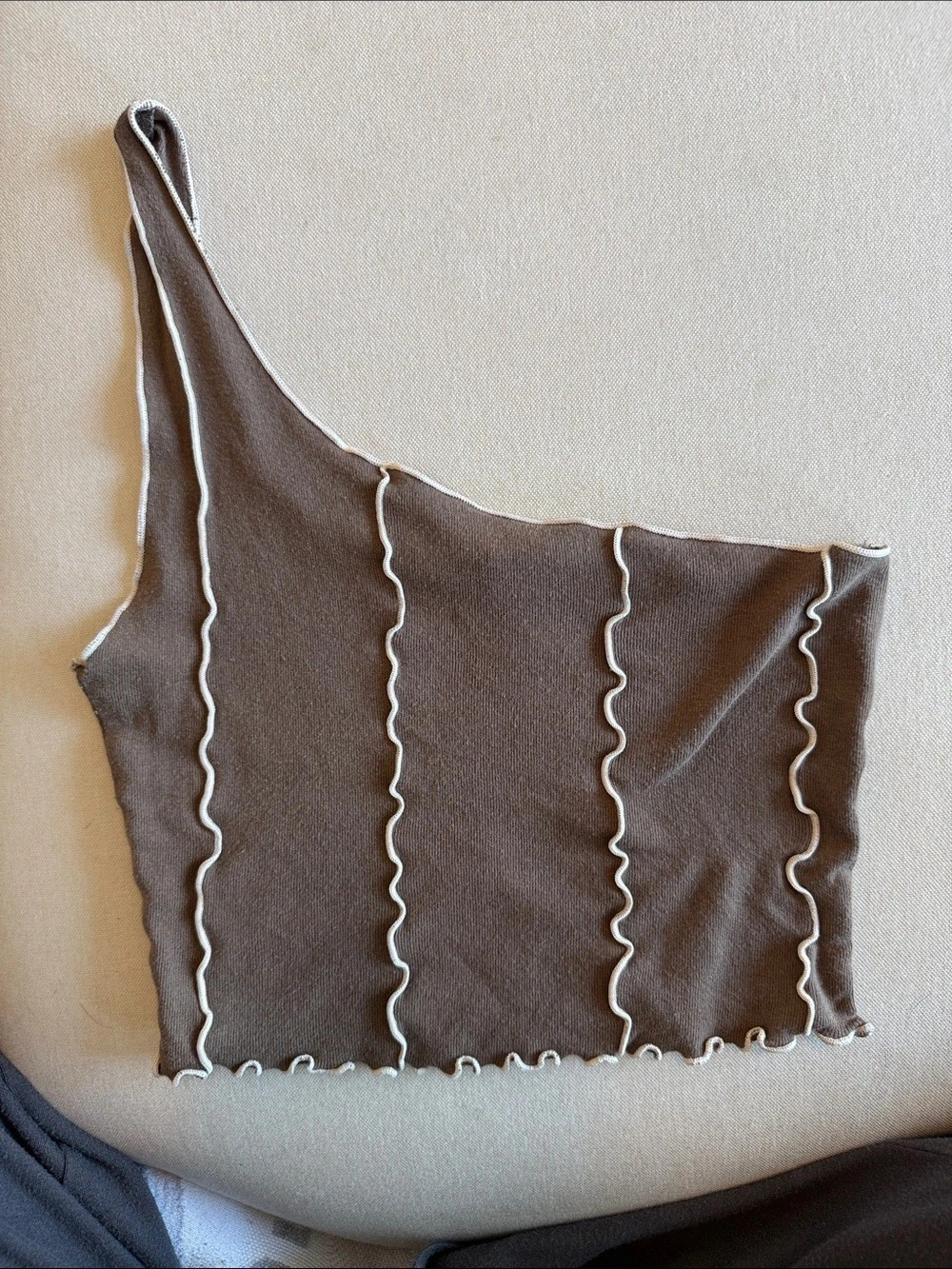 Pull&Bear Brown Trim Tank Top Size Small